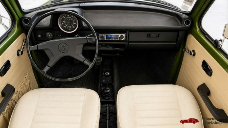 Volkswagen Coccinelle 1303 – 1650 cm³ WEBER – Restomod Mecanic – Green Moss - 4 Freins à disques