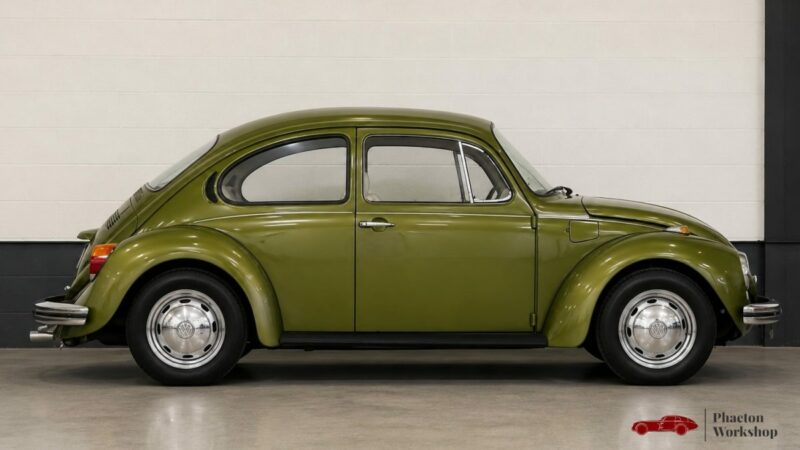 Volkswagen Coccinelle 1303 – 1650 cm³ WEBER – Restomod Mecanic – Green Moss - 4 Freins à disques