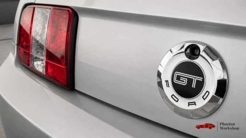 Ford Mustang GT Cabriolet V8 – 80 500 km – Intérieur Rouge – Dynomax – Suivi complet